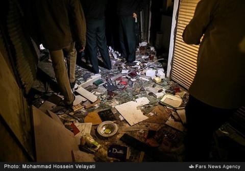تصاویر انفجار در بازار تهران