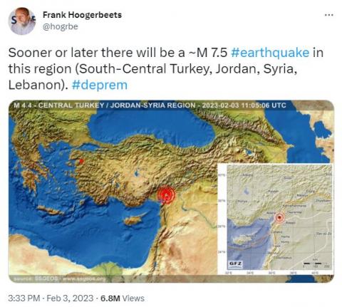 پیش بینی زلزله ترکیه توسط زمین‌شناس هلندی