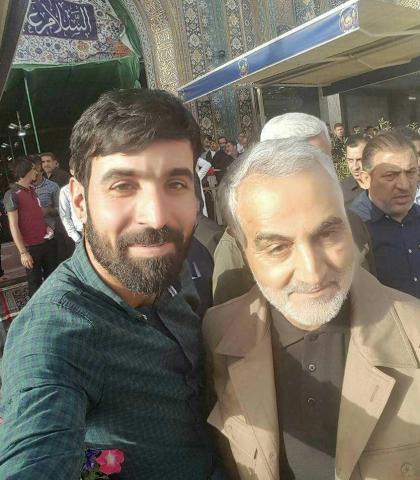 سلفی با سردار سلیمانی در حرم امام حسین