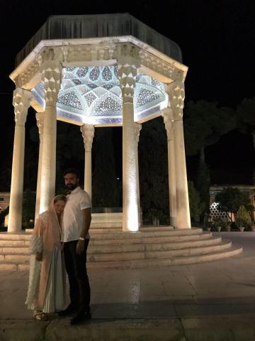 تصویری جالب از بهاره رهنما و همسرش جدیدش