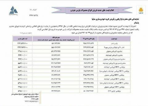 21 محصول پارسخودرو گران شد/جدول
