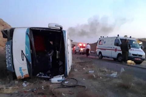 تصادف مرگبار آزادراه قم-کاشان+عکس