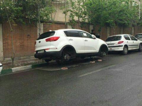  سرقت لاستیک خودروهای لوکس در تهران