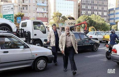سردار سلیمانی در خیابان های تهران
