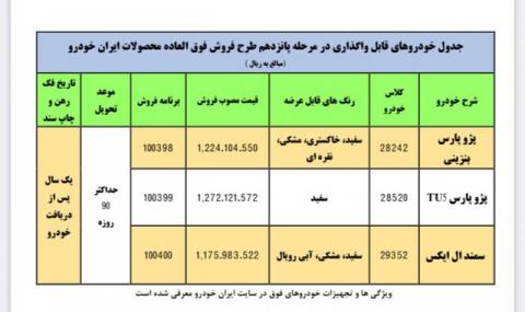 آغاز فروش جدید خودرو